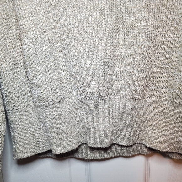 Free People Too Good Heathered Beige Knit Pullover Mock Neck Sweater Size M - Picture 11 of 13